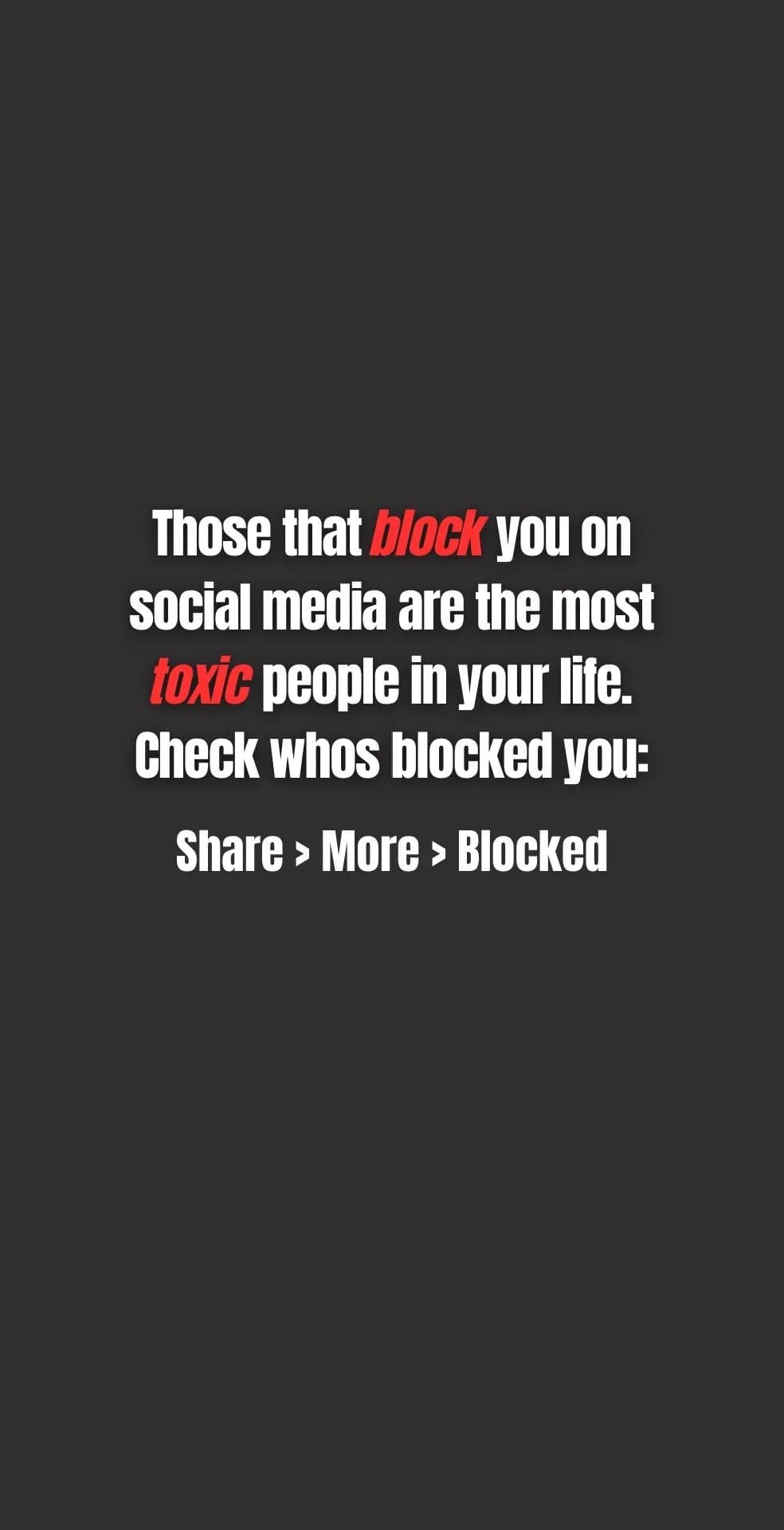Slide four makes a claim about people who block you on social media.